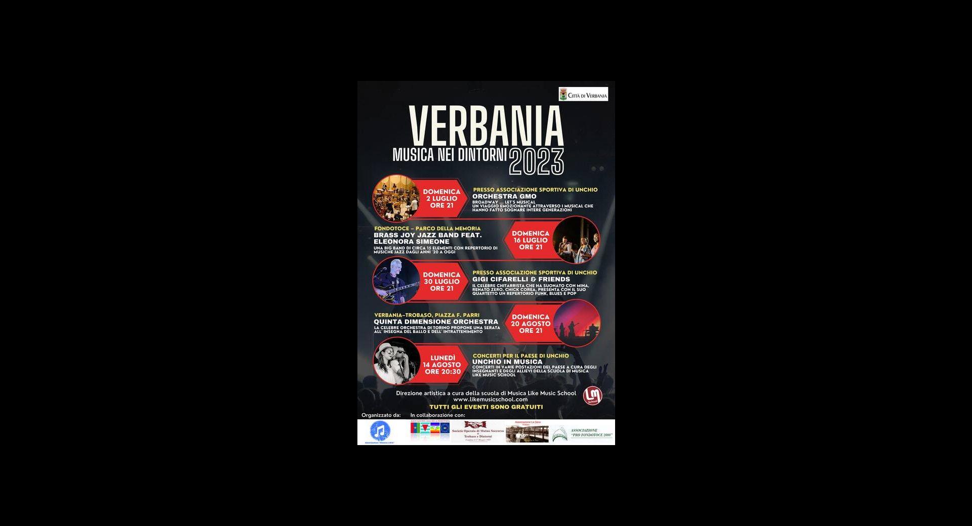 verbania musica nei dintorni