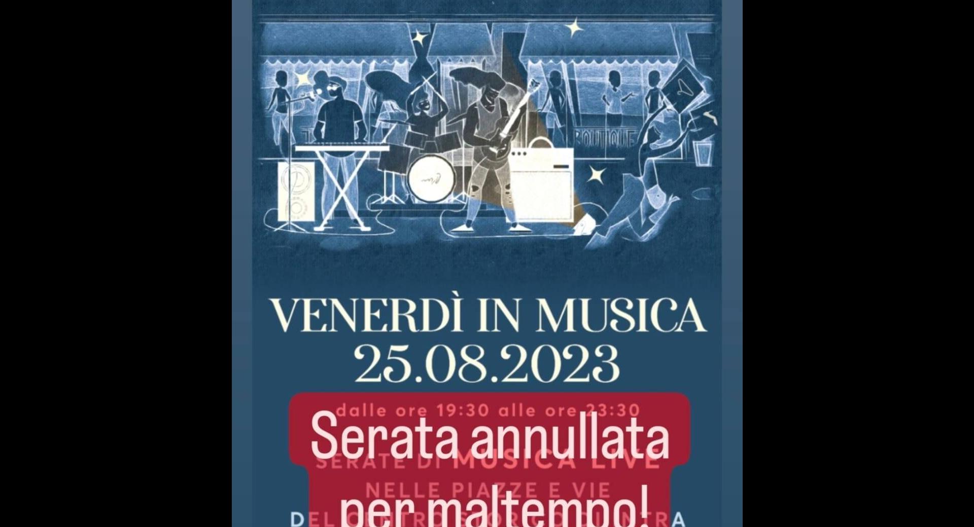 Serata commercianti annullata