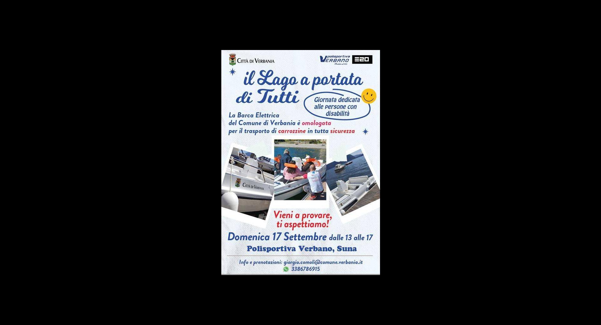 barca elettrica disabili 17 settembre 2023