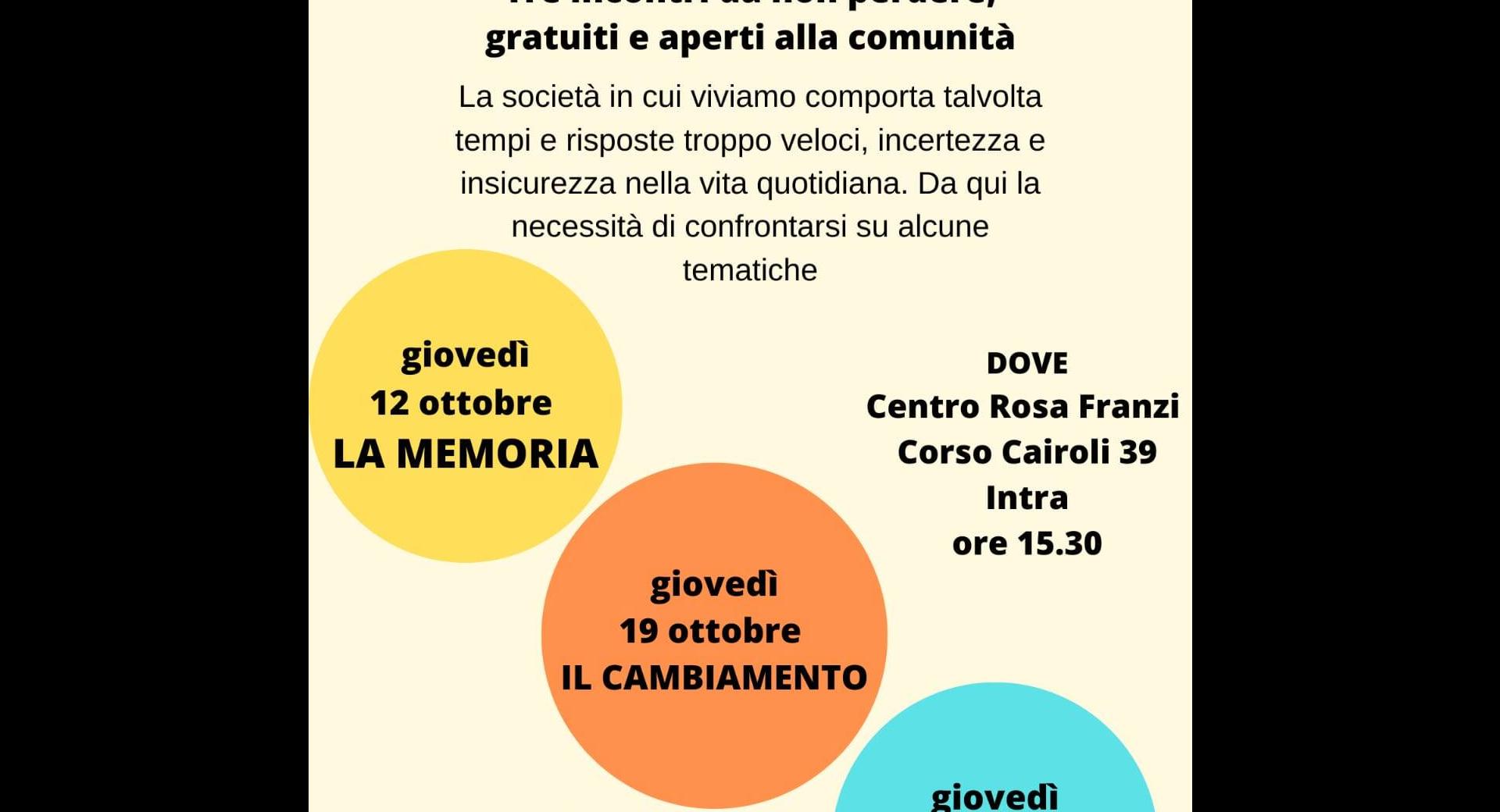 Incontri AUSER ottobre 2023