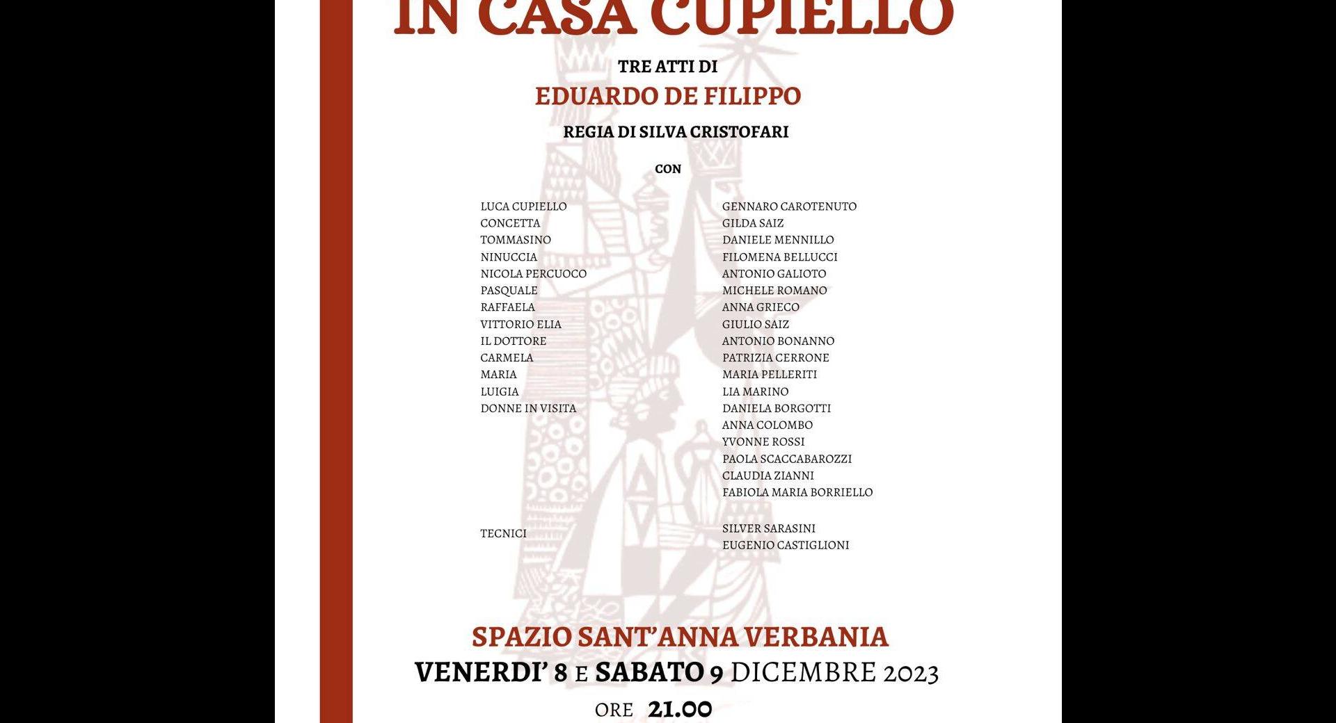 Natale in casa Cupiello 8 e 9 dicembre 2023