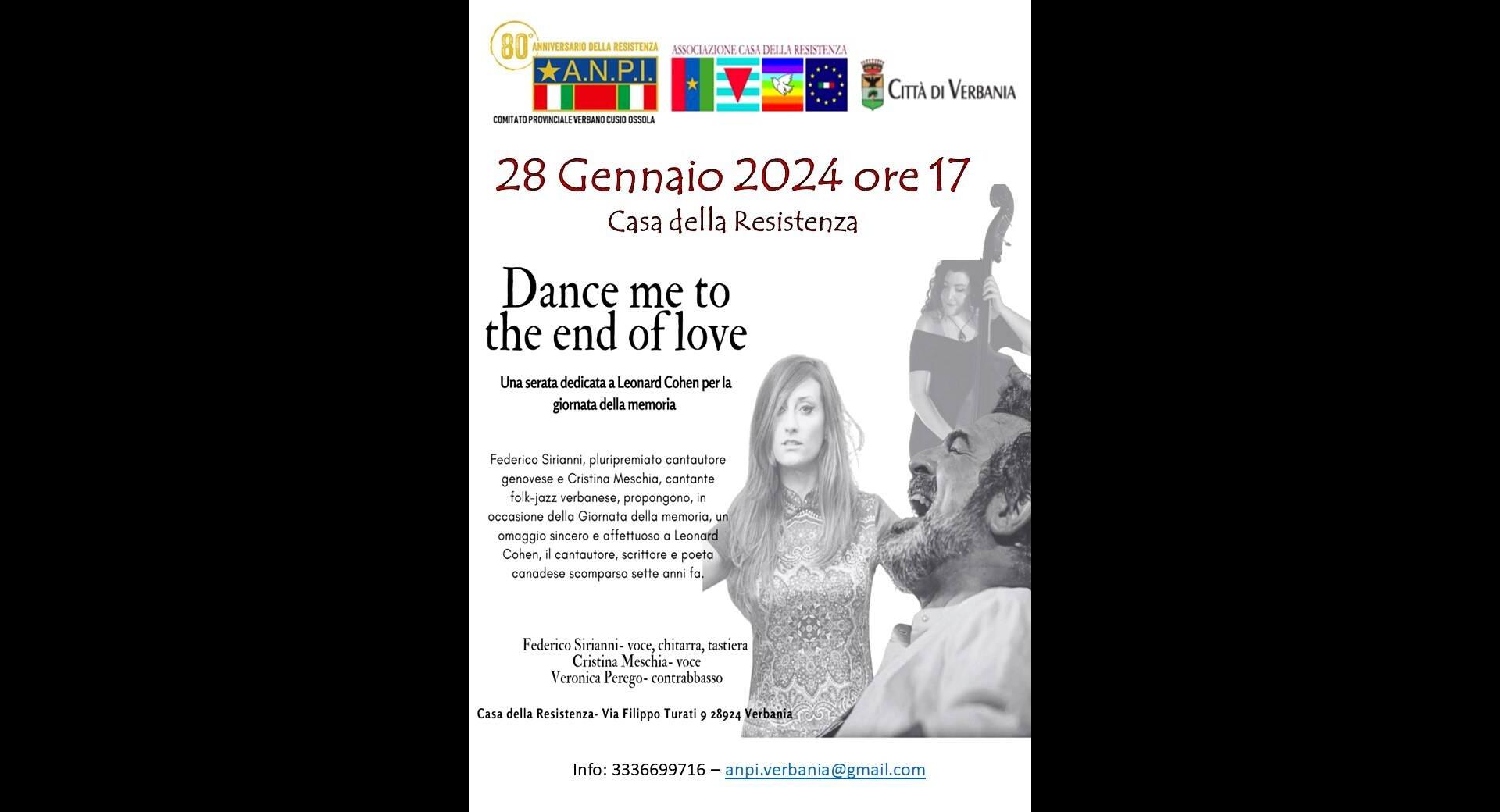 Dance me to the end of love 28 01 24
