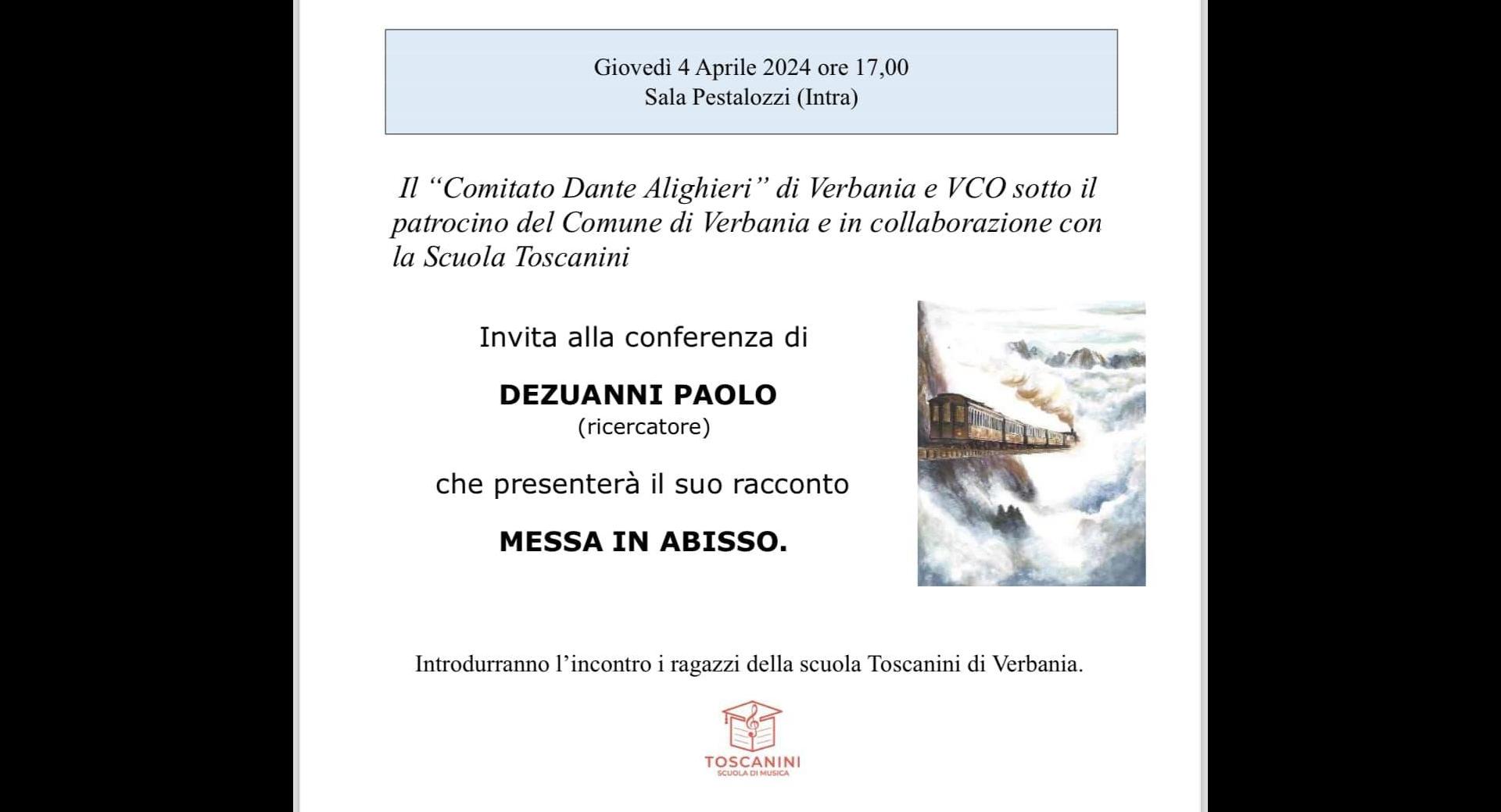 Conferenza Dante Alighieri Verbania e VCO