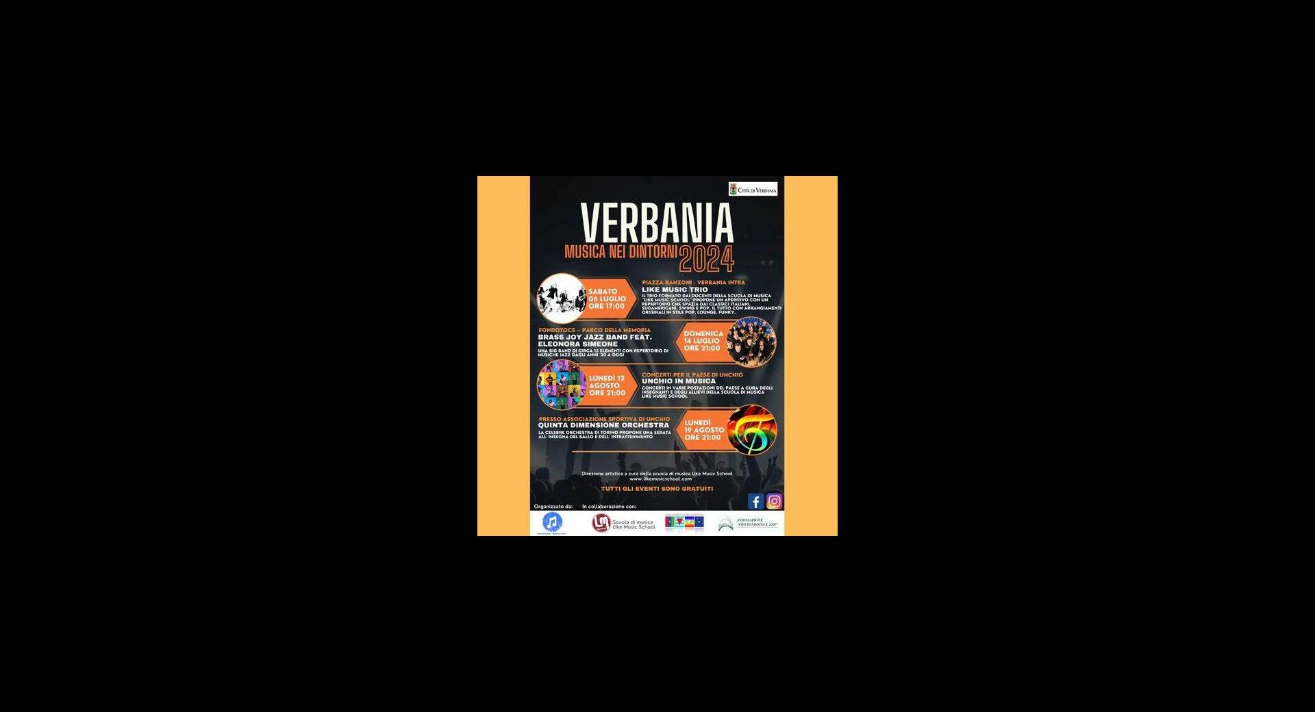 VERBANIA .... MUSICA NEI DINTORNI 2024