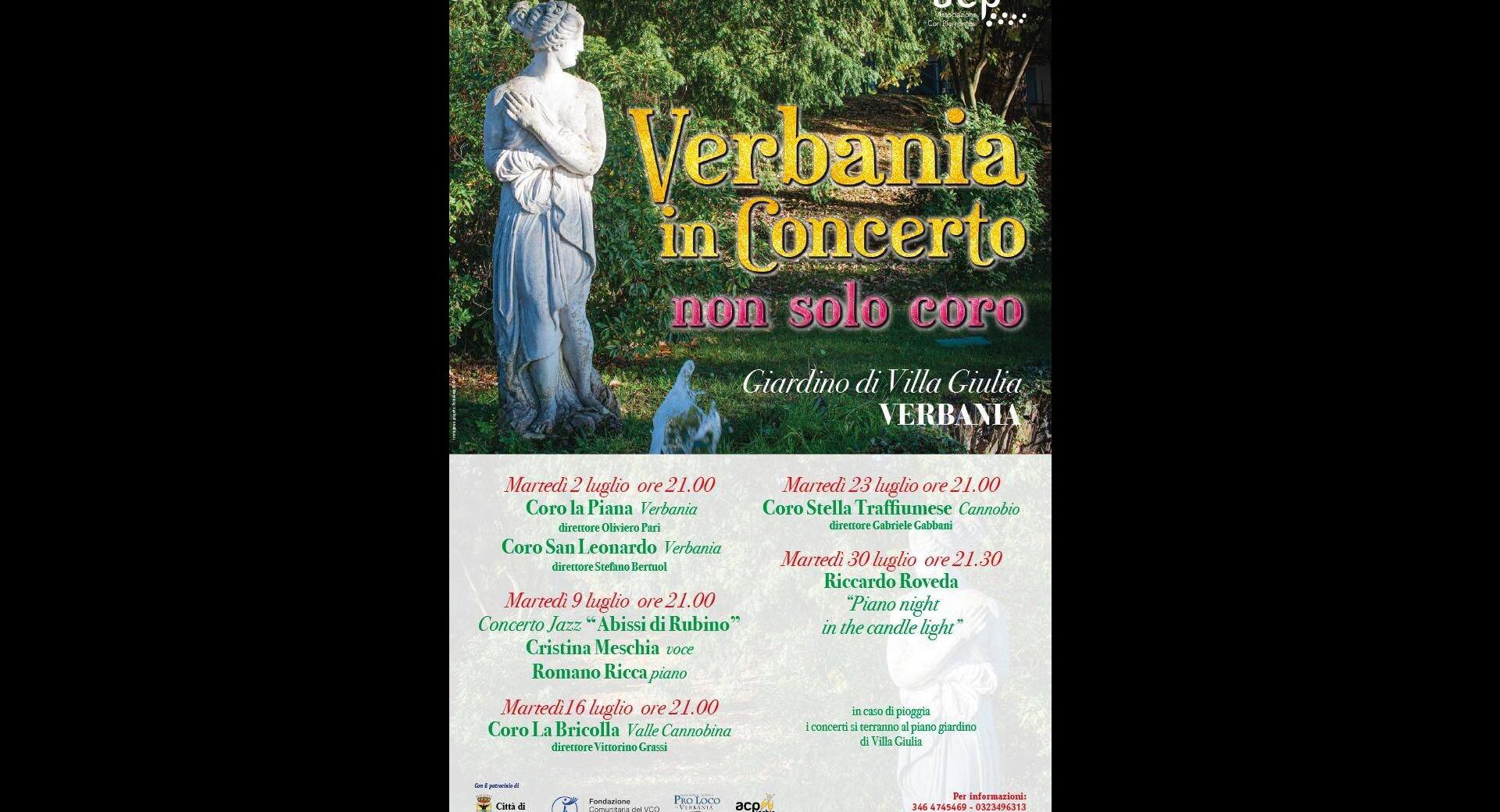 VERBANIA IN CONCERTO, NON SOLO CORO