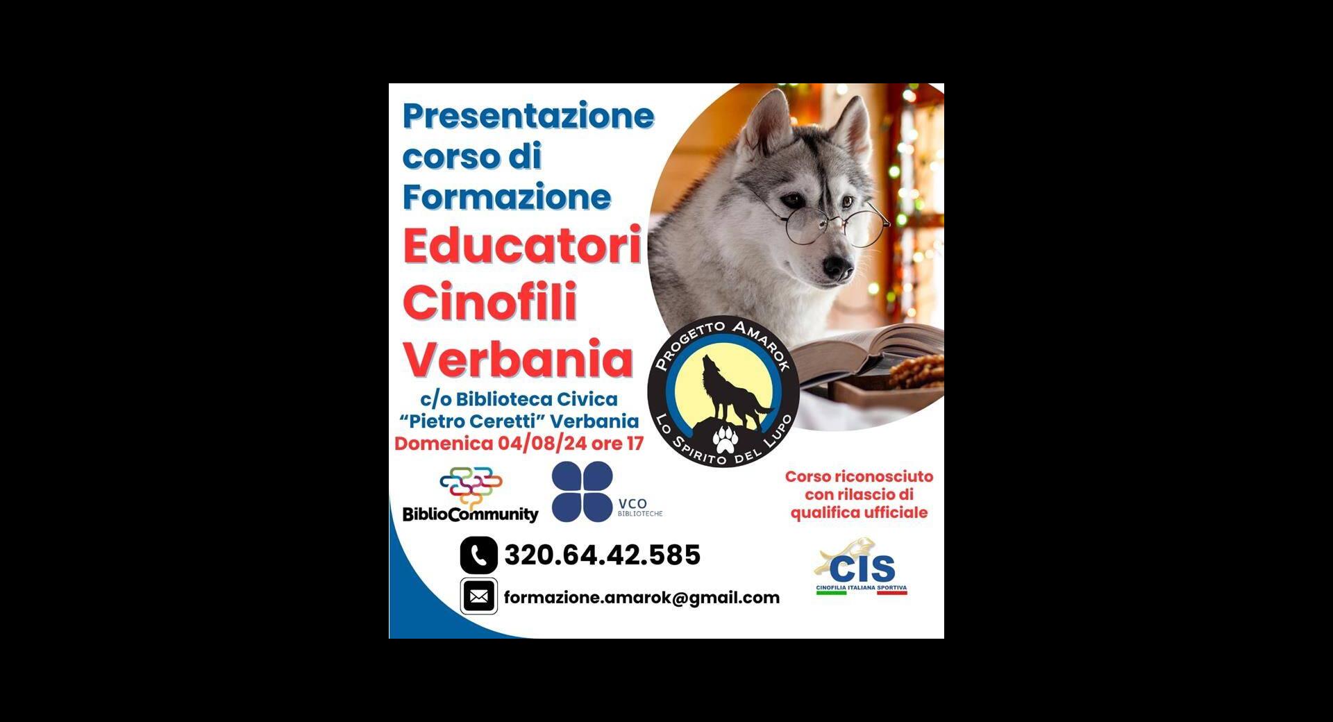 Presentazione corso formazione educatori cinofili