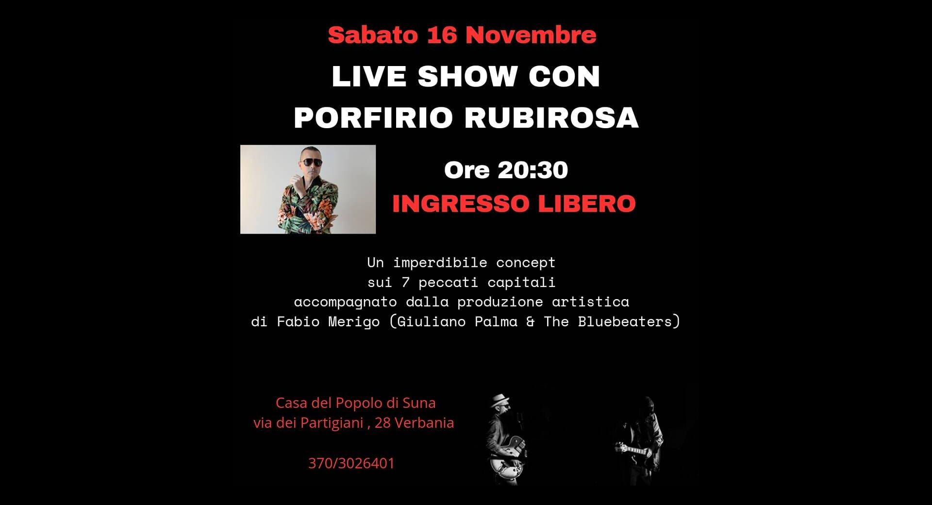 Live show con Porfirio Rubirosa