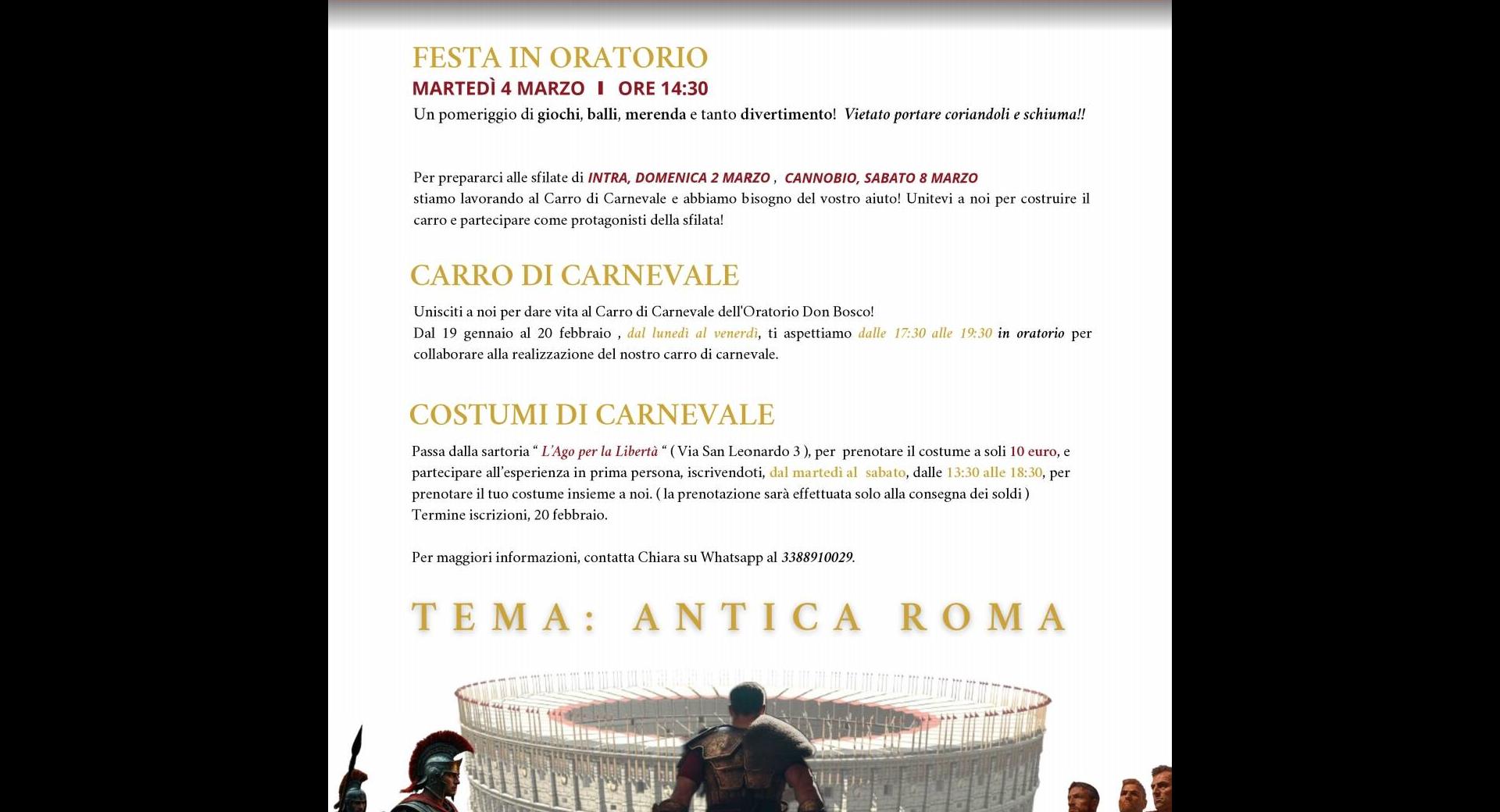 Carnevale all'Oratorio Don Bosco 2025