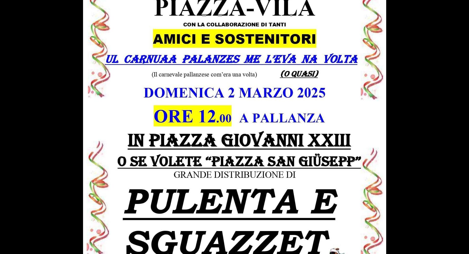 Carnevale 2025 Piazza e Vila