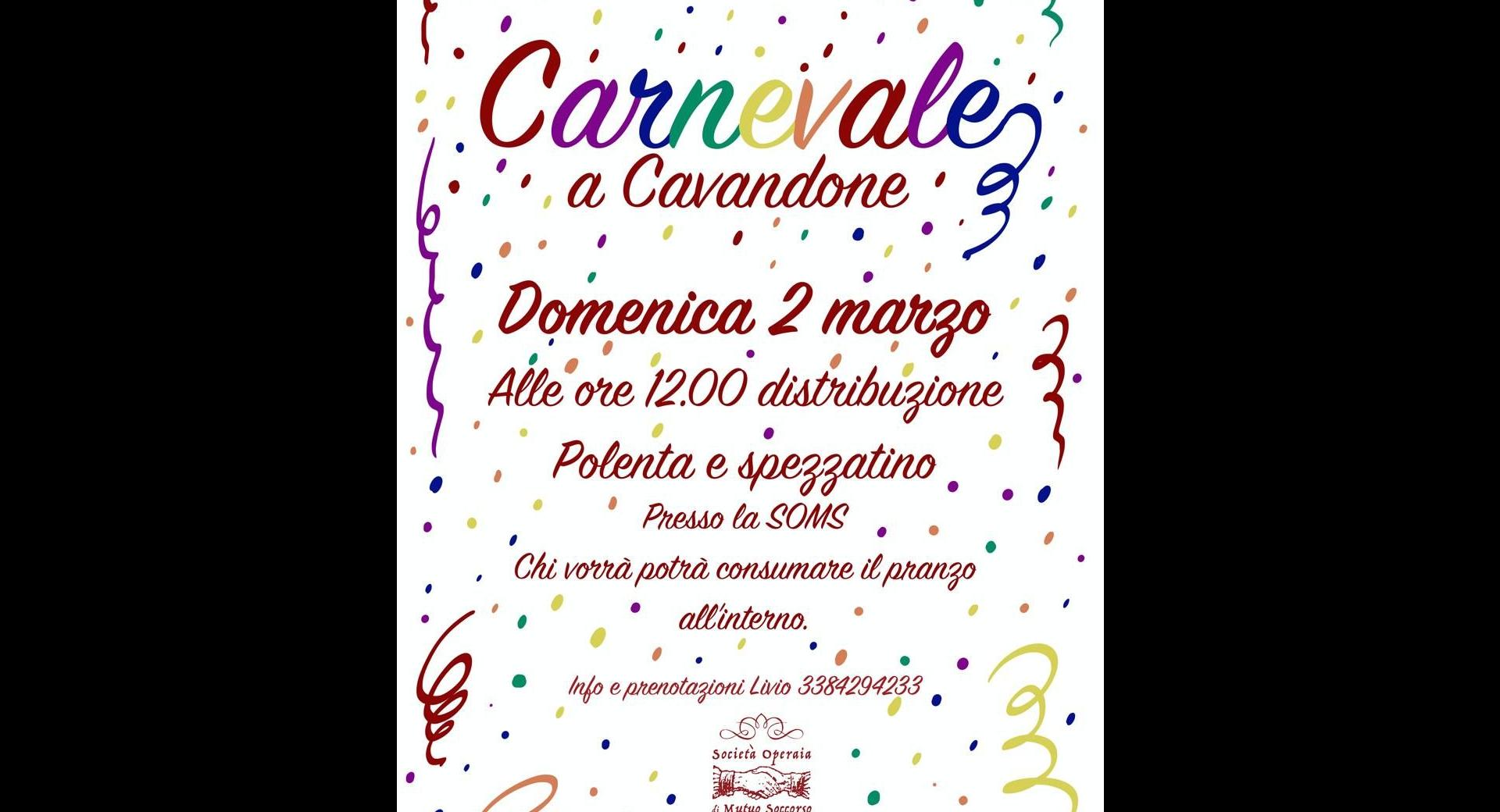 Carnevale a Cavandone