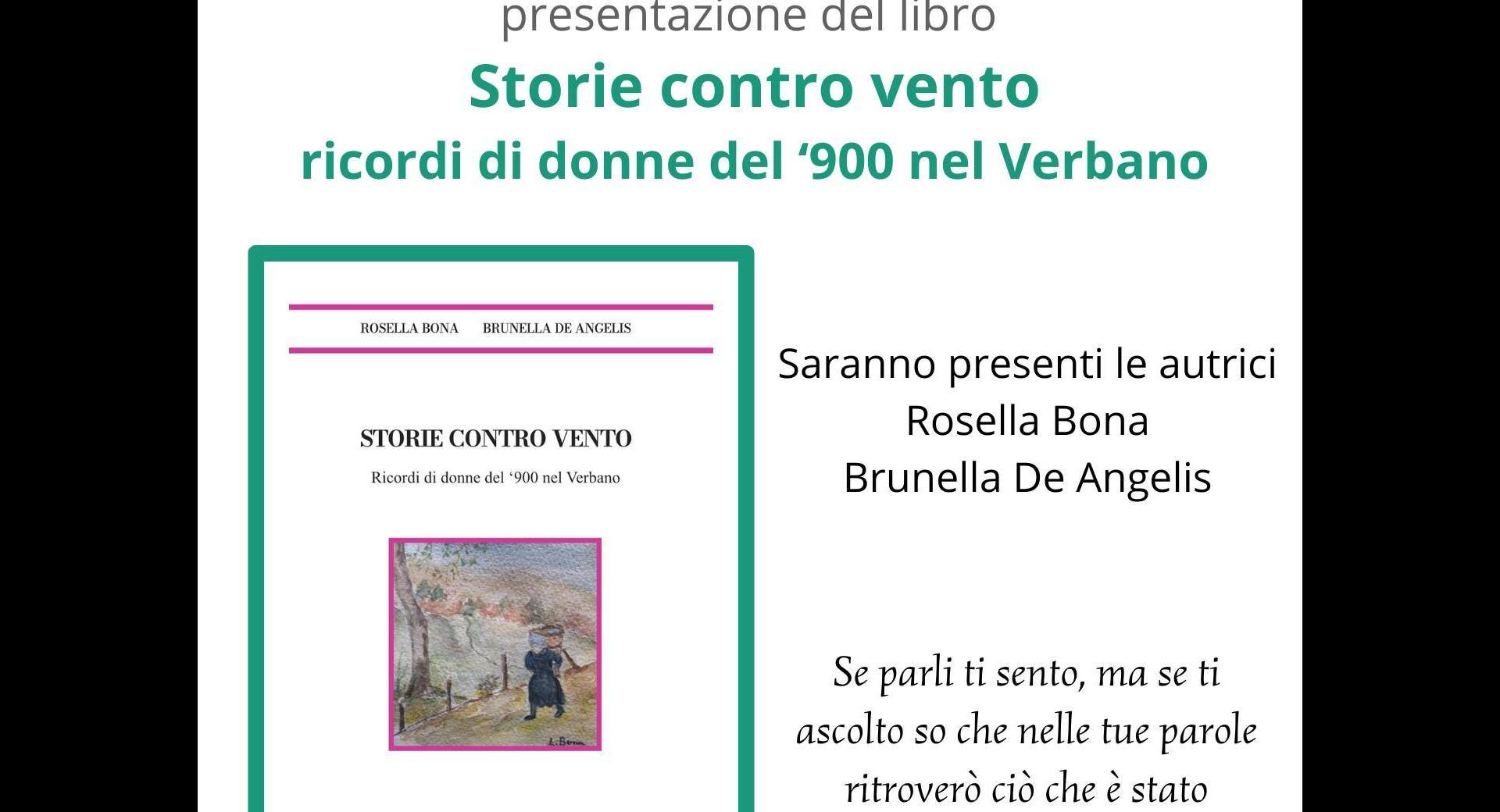 Presentazione del libro "Storie contro vento, ricordi di donne del '900 nel Verbano"