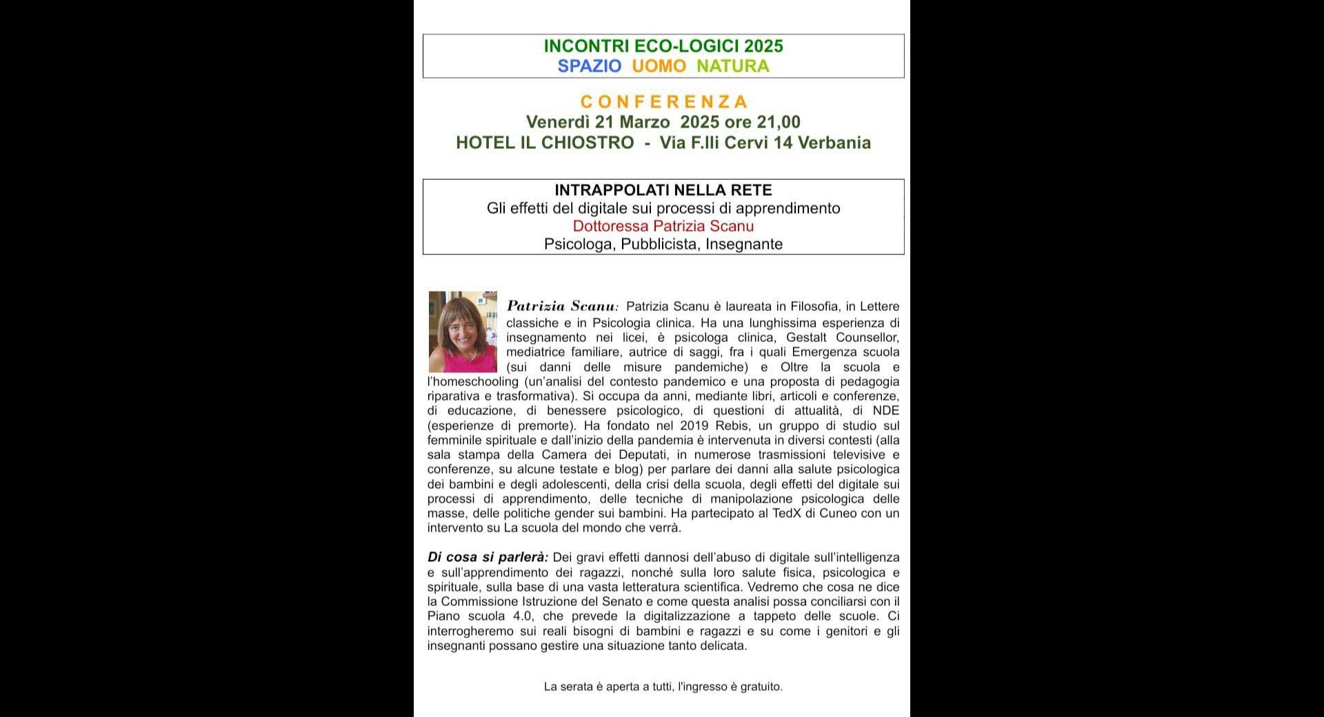 Conferenza: “Intrappolati nella rete”