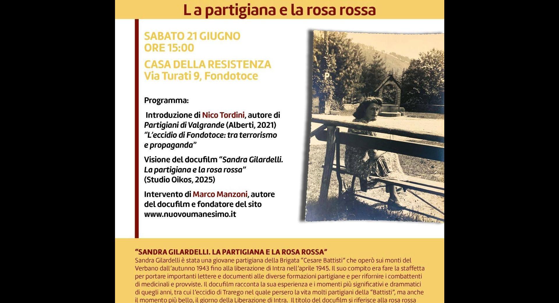 SANDRA GILARDELLI La partigiana e la rosa rossa