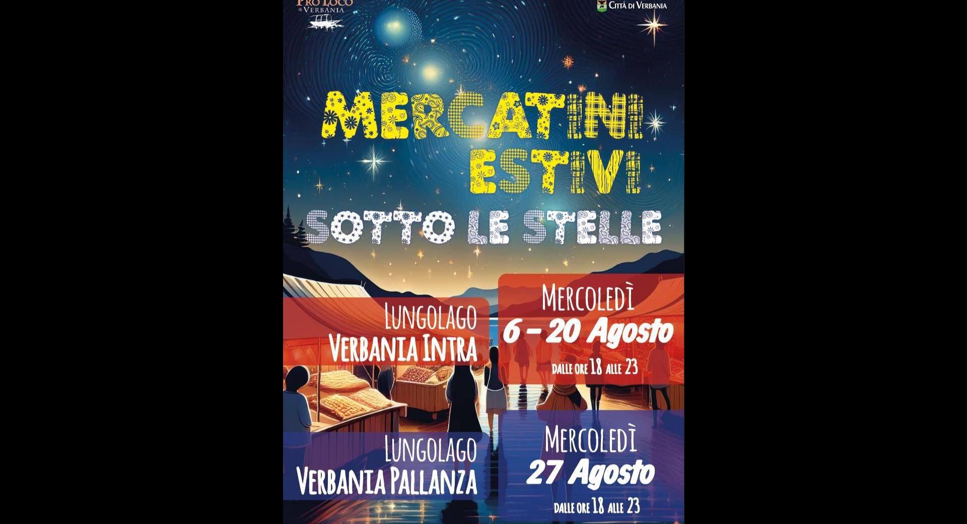 Mercatini Estivi sotto le stelle agosto 2025