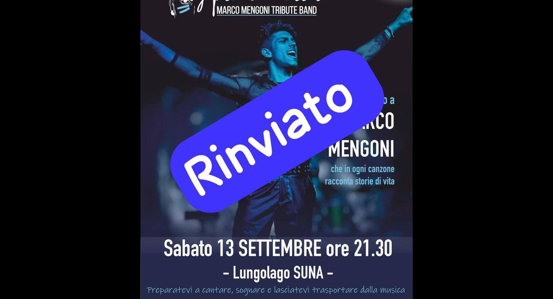 Tributo Mengoni rinviato