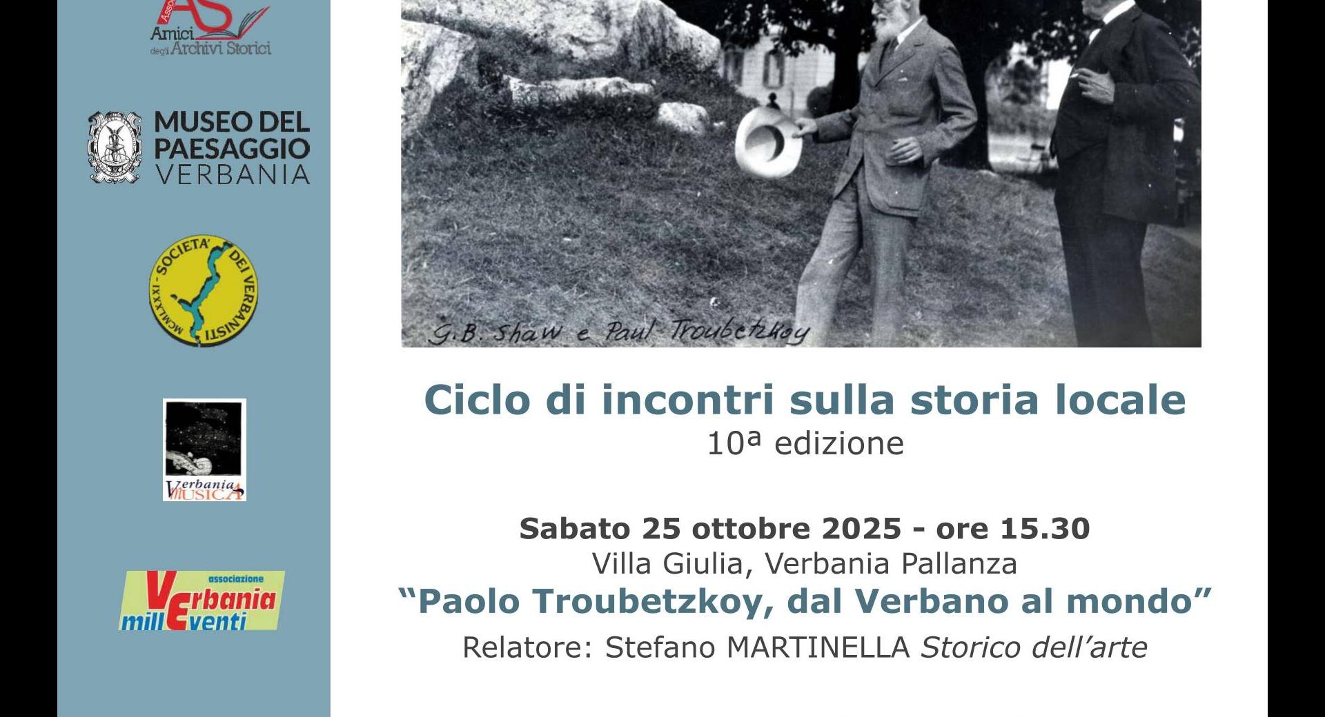 Ciclo Incontri sulla Storia Locale - 10^ edizione