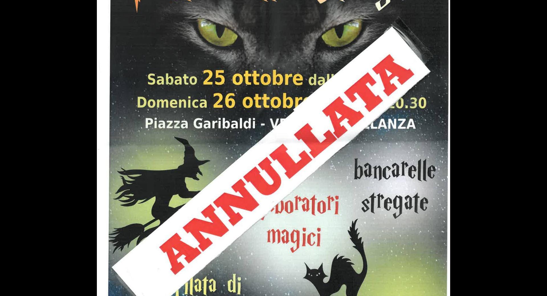 Festa delle Streghe 25 26 ottobre ANNULLATO