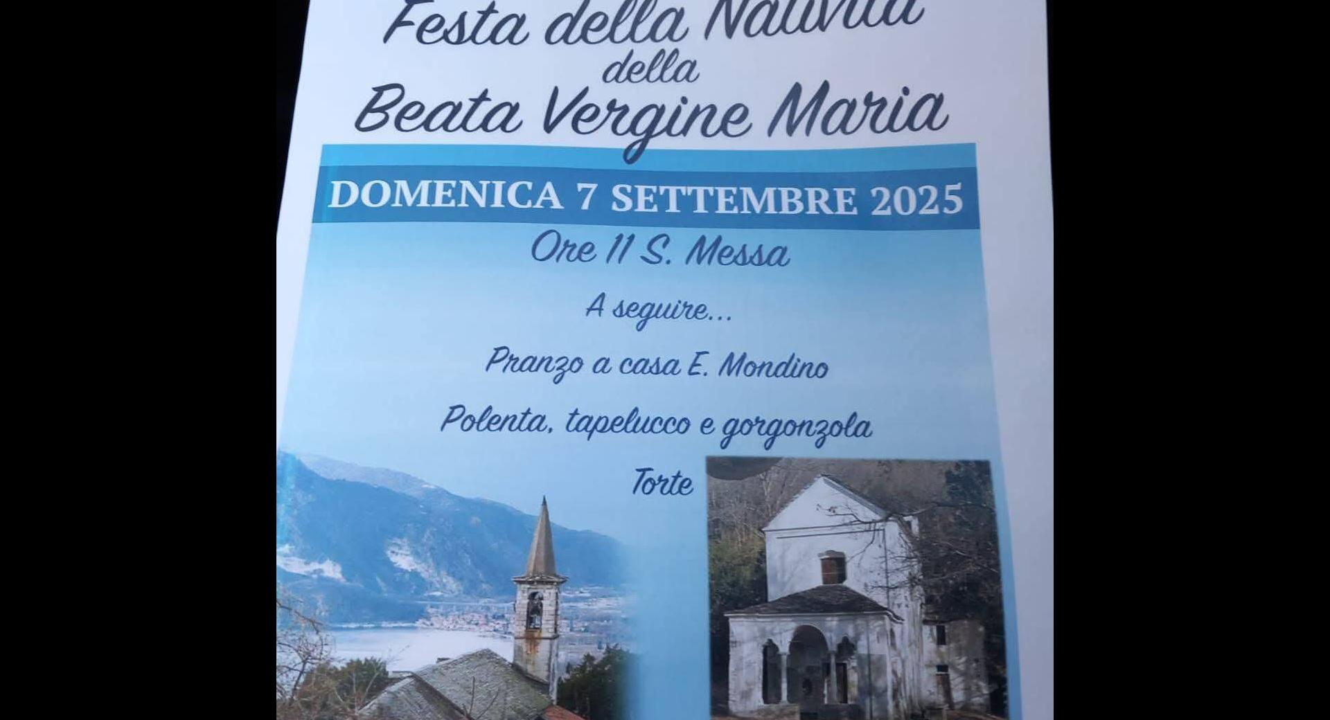 FESTA DELLA NATIVITA' della BEATA MARIA VERGINE