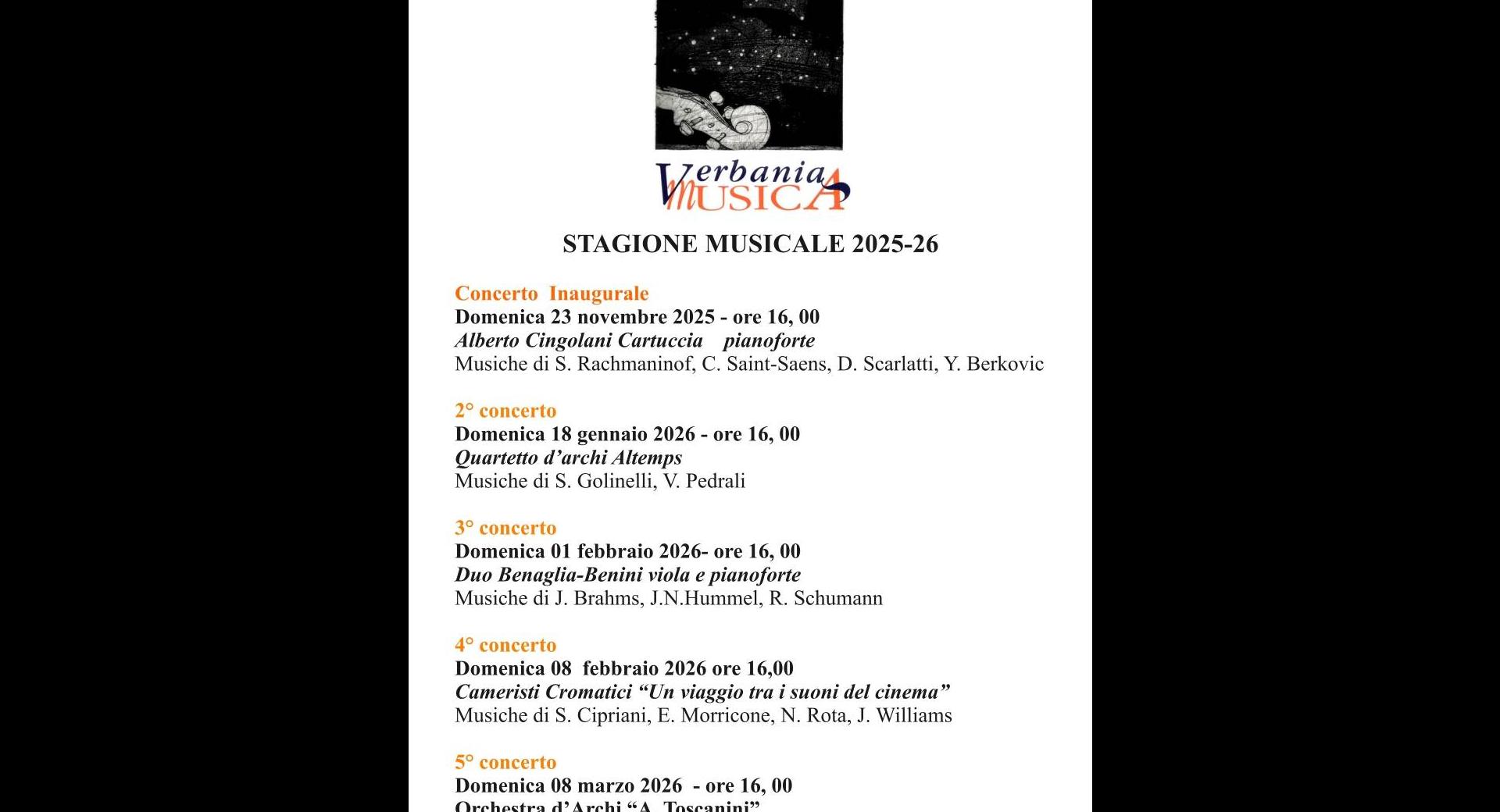 Verbania Musica 2025 2026