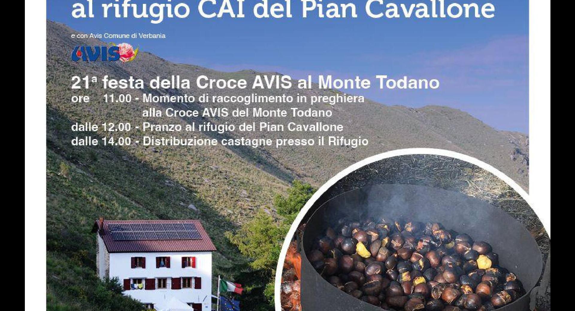  Tradizionale Castagnata al rifugio del Pian Cavallone e 21^ festa della Croce AVIS al Monte Todano