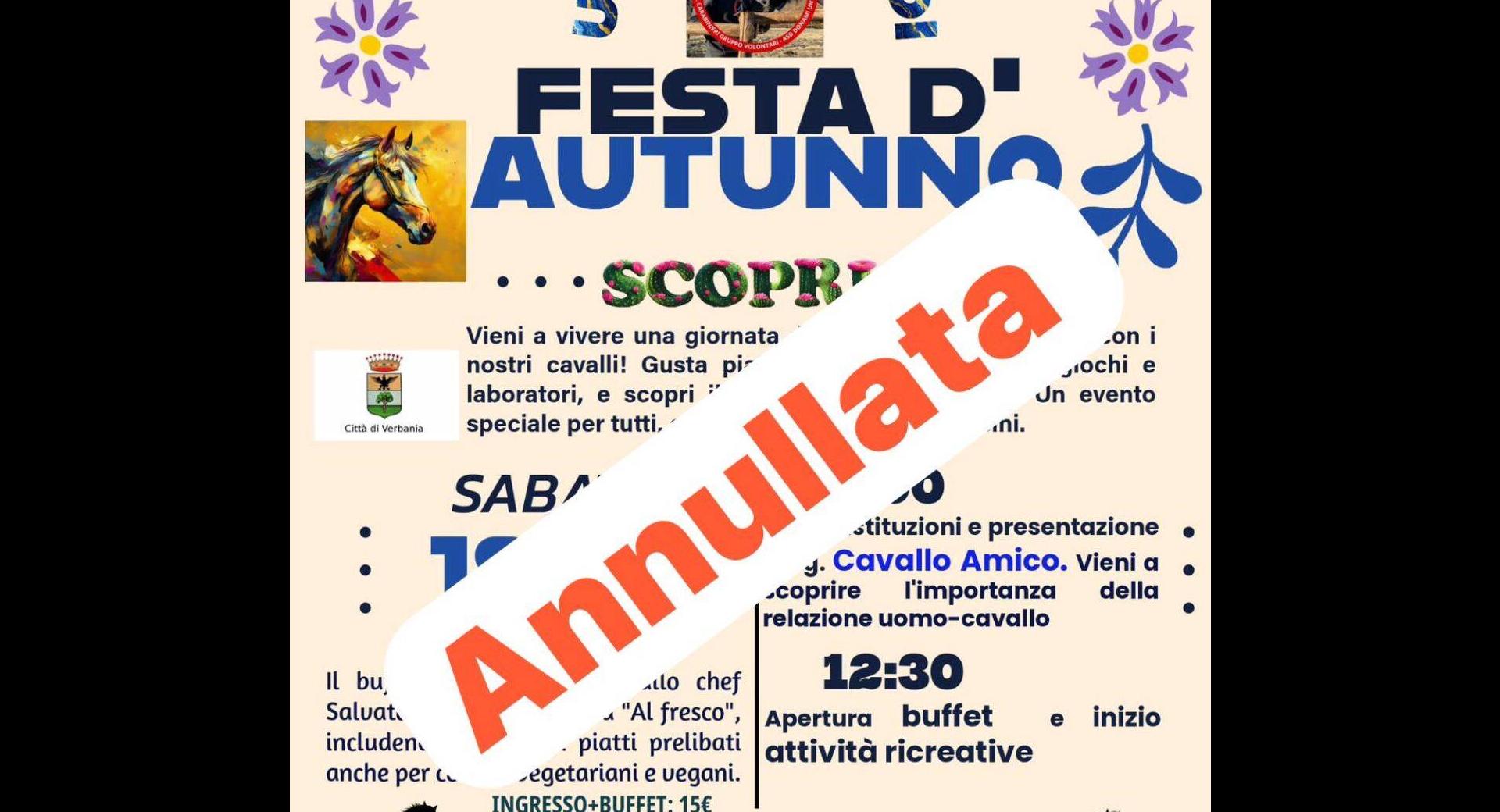 Festa d' autunno 2025 ANNULLATA