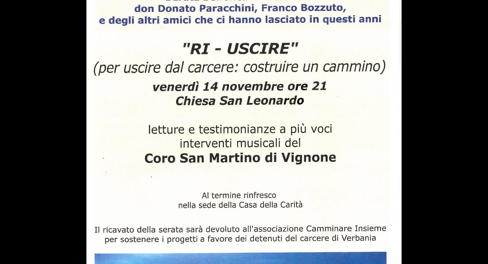 "Ri-Uscire" (per uscire dal carcere: creare un cammino)