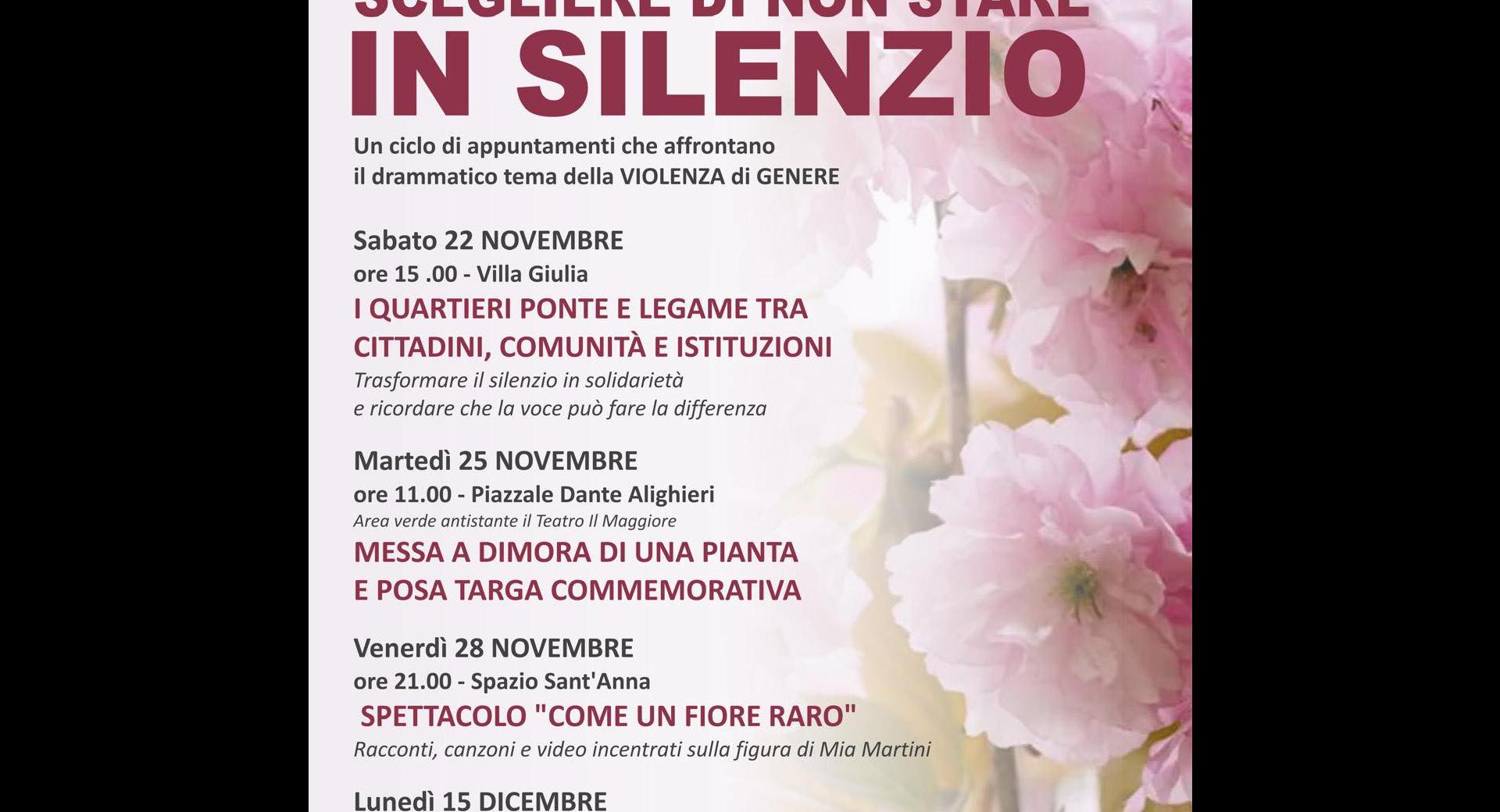 Iniziative per la Giornata Internazionale eliminazione violenza contro le donne 2025