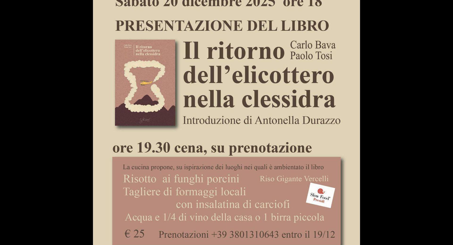 Presentazione del libro “Il ritorno dell’elicottero nella clessidra