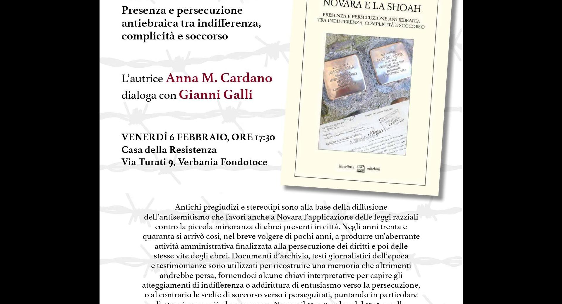 Novara e la Shoah Presenza e persecuzione antiebraica tra indifferenza, complicità e soccorso