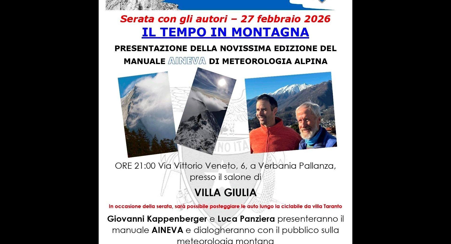 Serata con gli autori - Il tempo in montagna