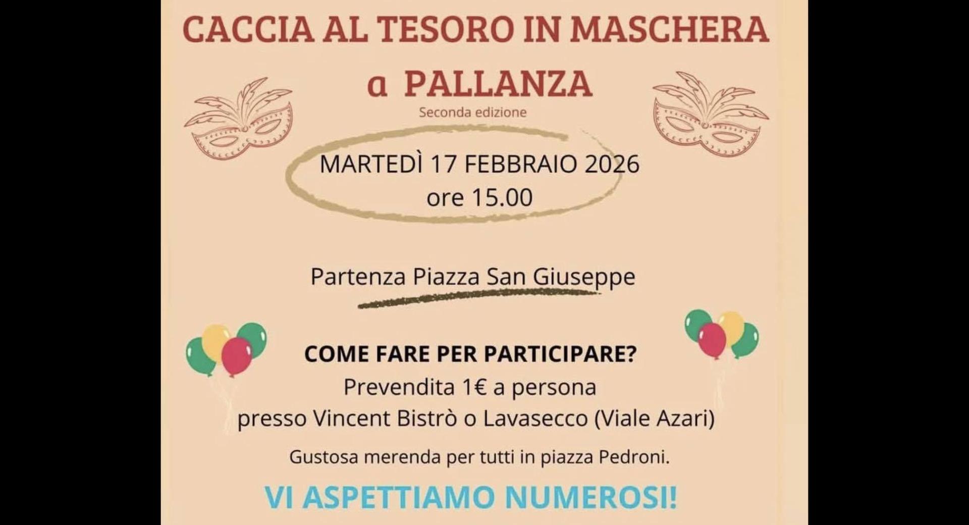 Caccia al tesoro in maschera a Pallanza