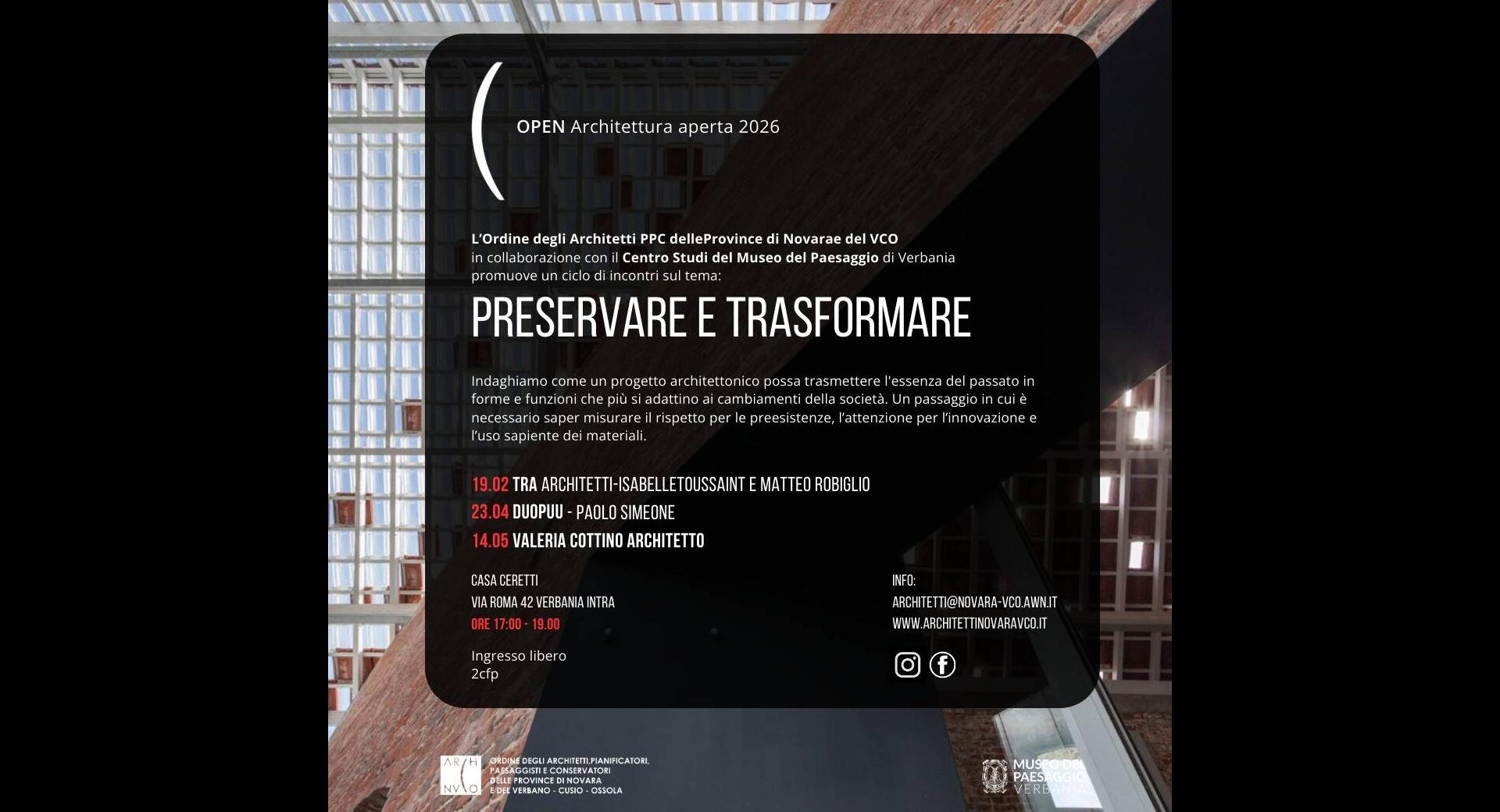 Preservare e trasformare: riflessioni sull’Architettura e il Paesaggio