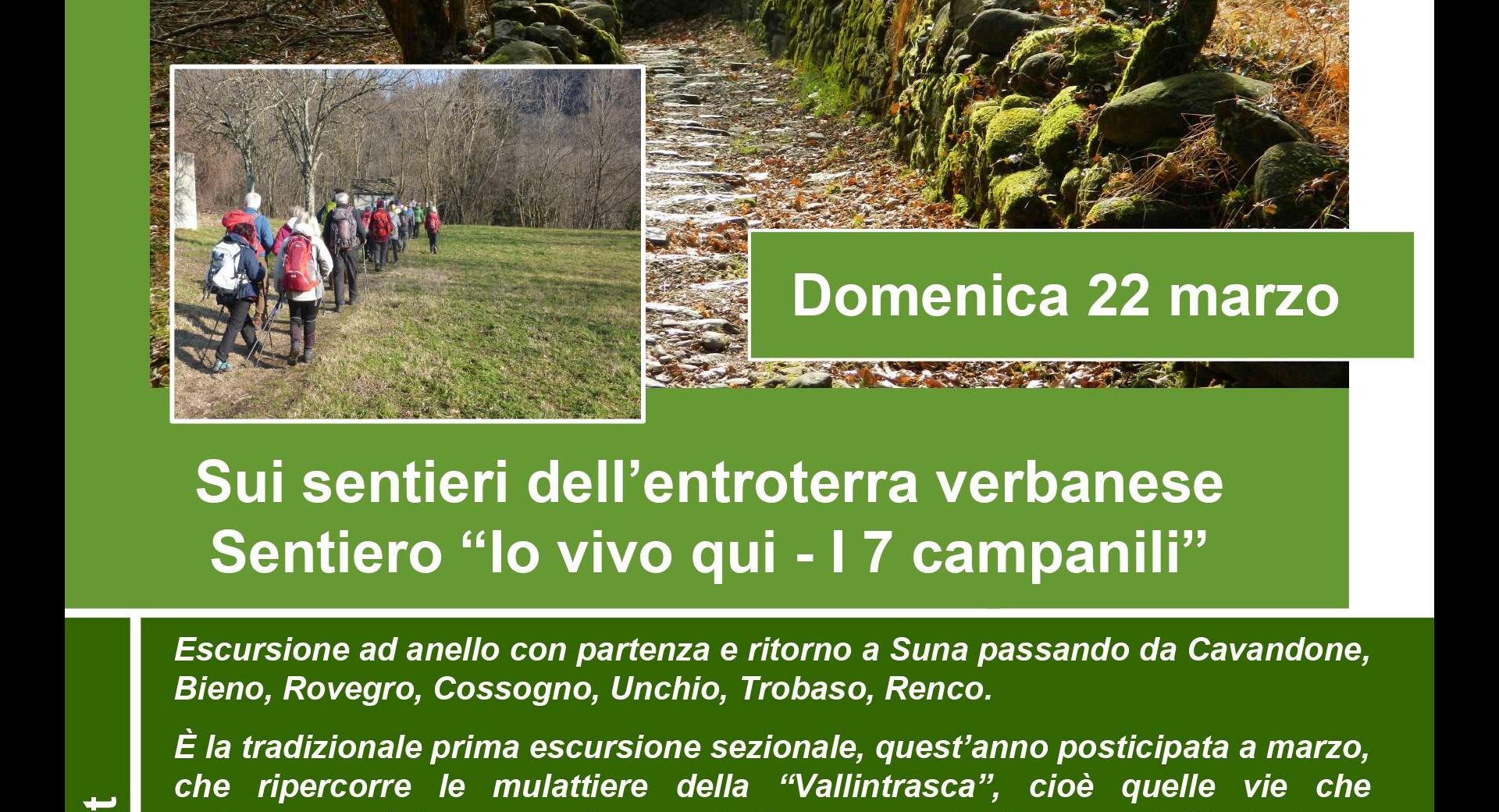 Sui sentieri dell'Entroterra verbanese, sentiero "Io vivo qui, i 7 campanili"