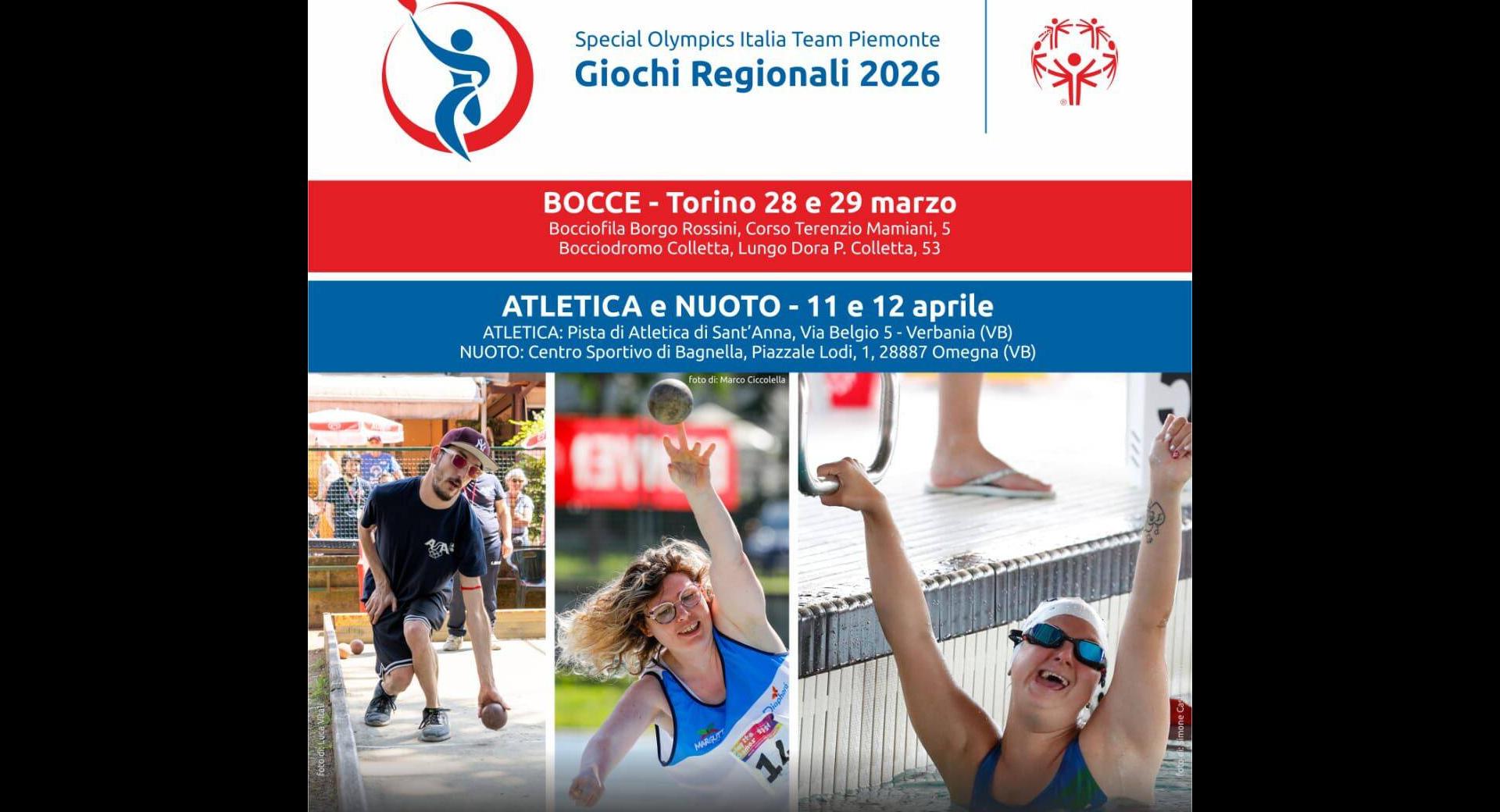 Giochi Regionali 2026 - Special Olympics Italia Team Piemonte