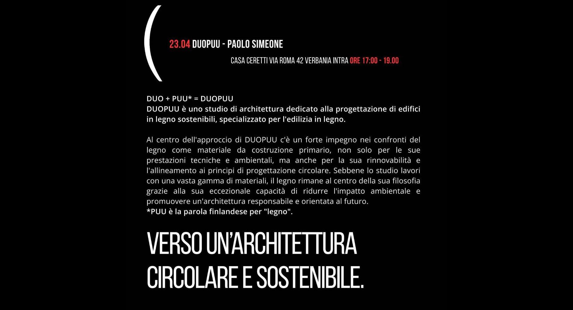  "Verso un'architettura circolare e sostenibile. Tra ricerca e mondo reale" 