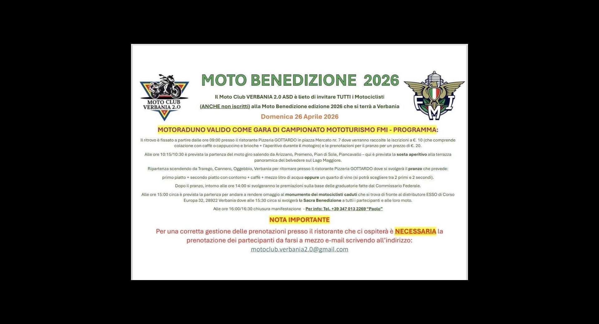 Motobenedizione 2026