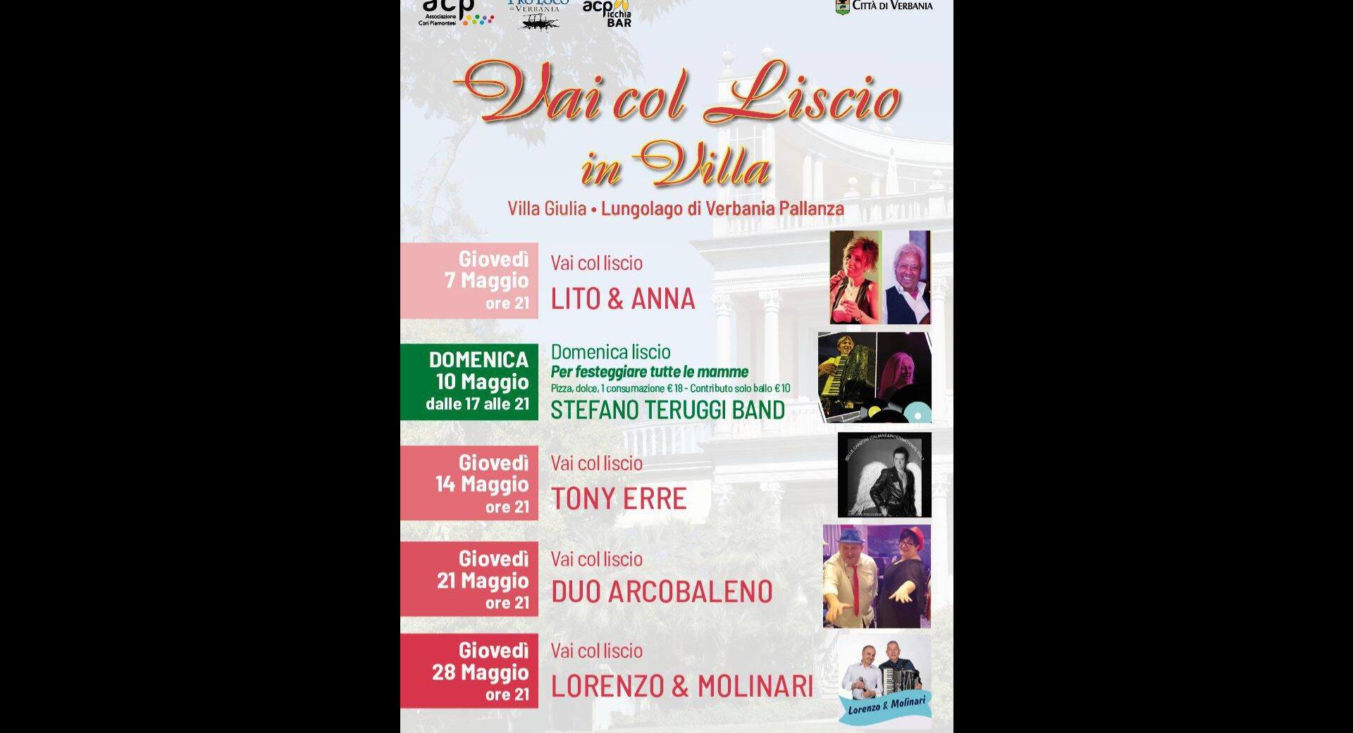 Vai col Liscio in Villa maggio 2026