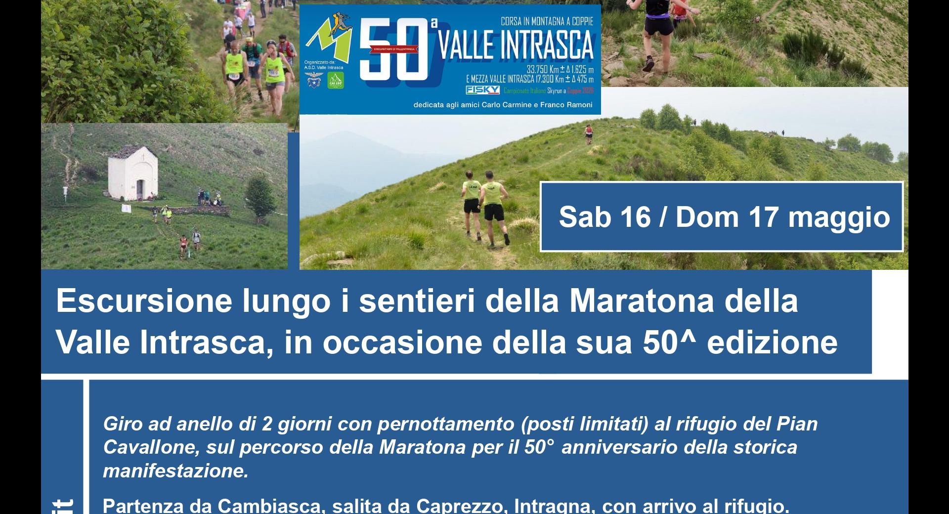 ‍Escursione lungo i sentieri della Maratona della Valle Intrasca in occasione della sua 50^ edizione