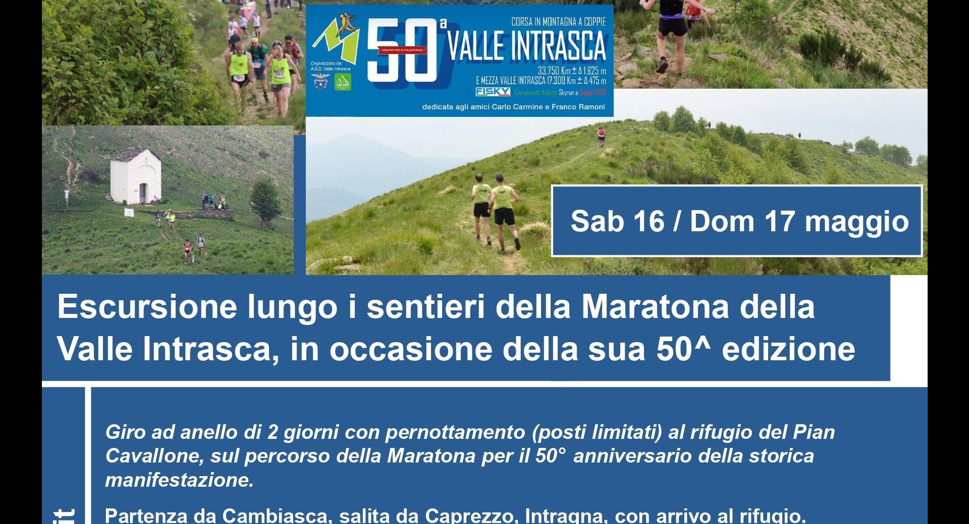 ‍Escursione lungo i sentieri della Maratona della Valle Intrasca in occasione della sua 50^ edizione