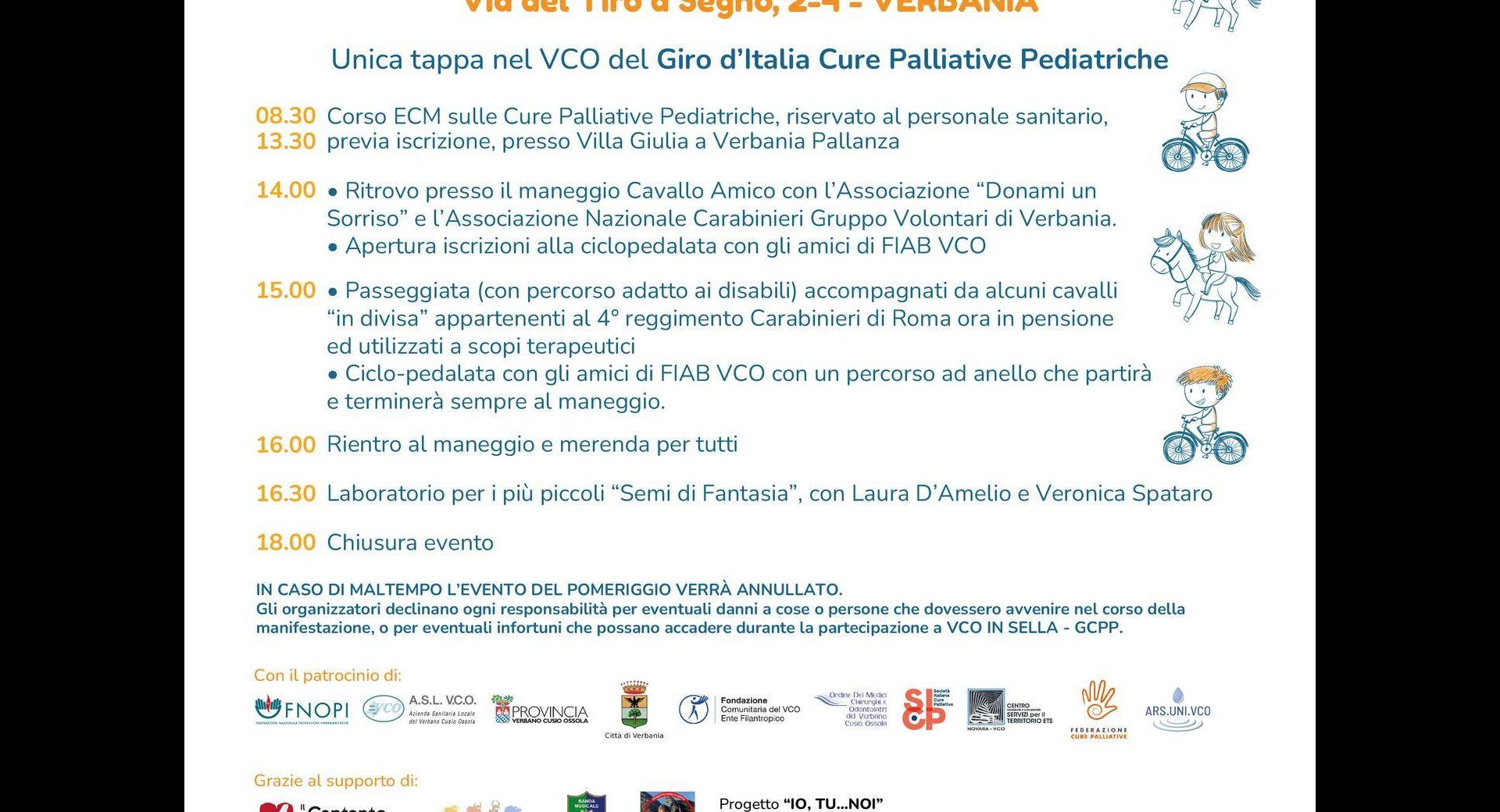 VCO IN SELLA. Insieme per i bambini