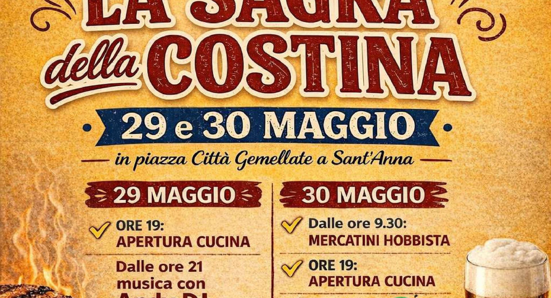 La sagra della costina in Piazza Città Gemellate