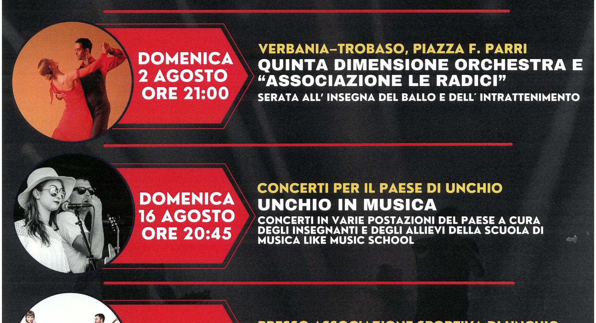 musica nei dintorni a Verbania 2026