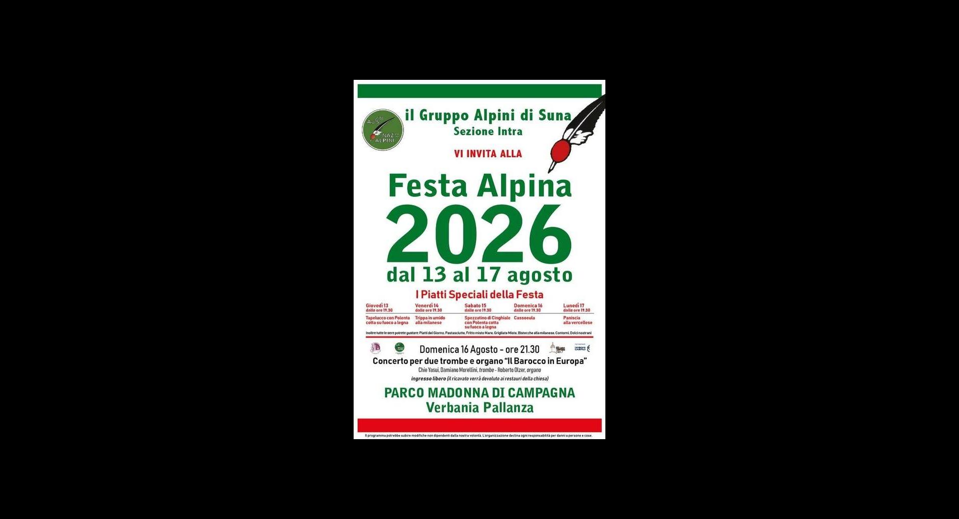 festa alpina 2026