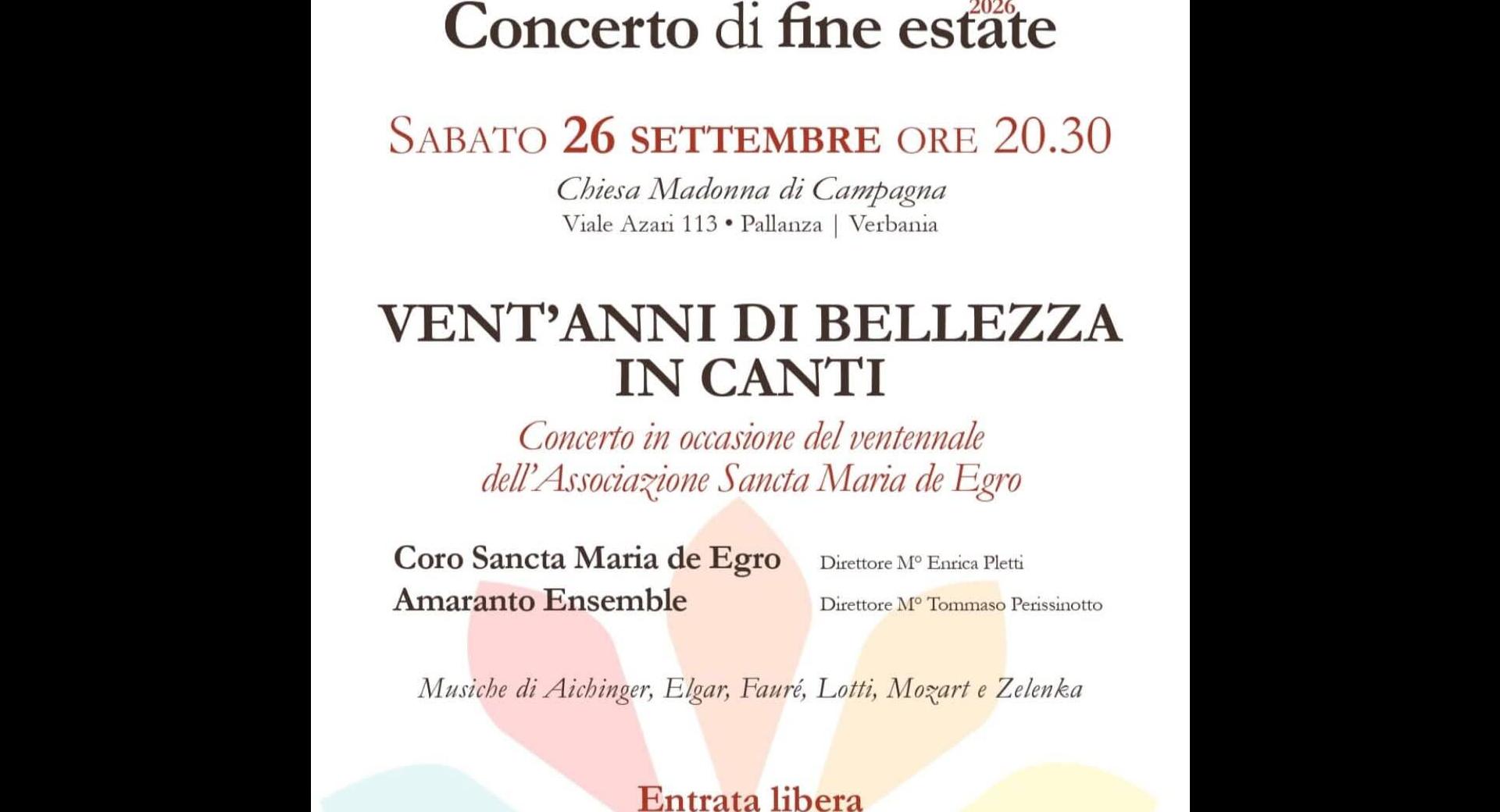 Concerto di fine estate 2026