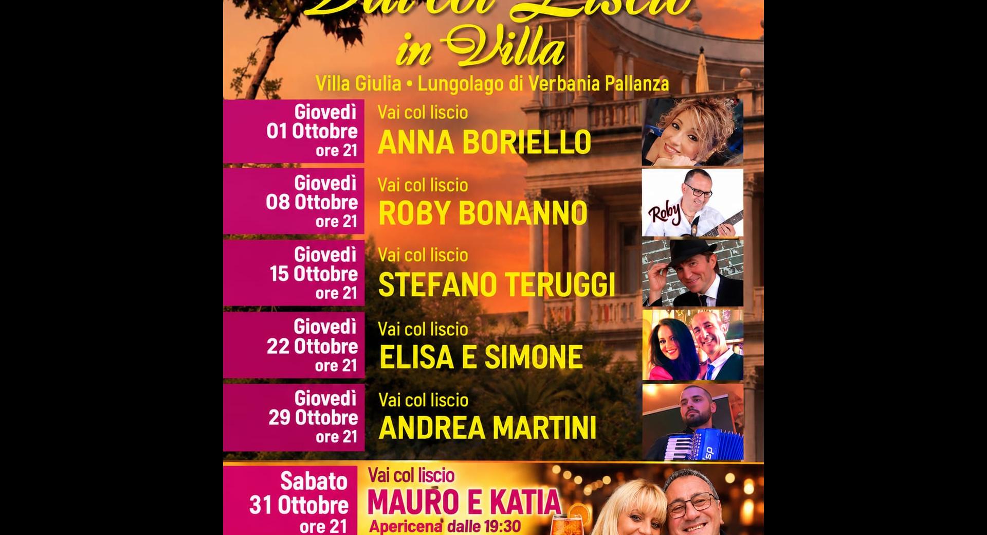 Vai col liscio in Villa ottobre 26