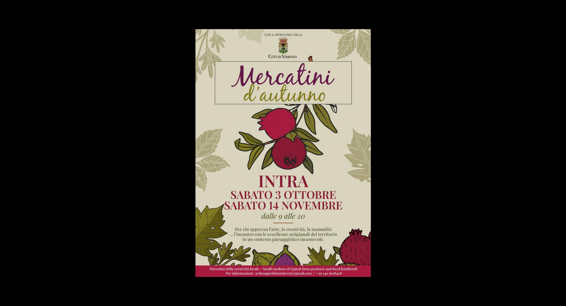 Mercatini d'autunno 3/10 e 14/11