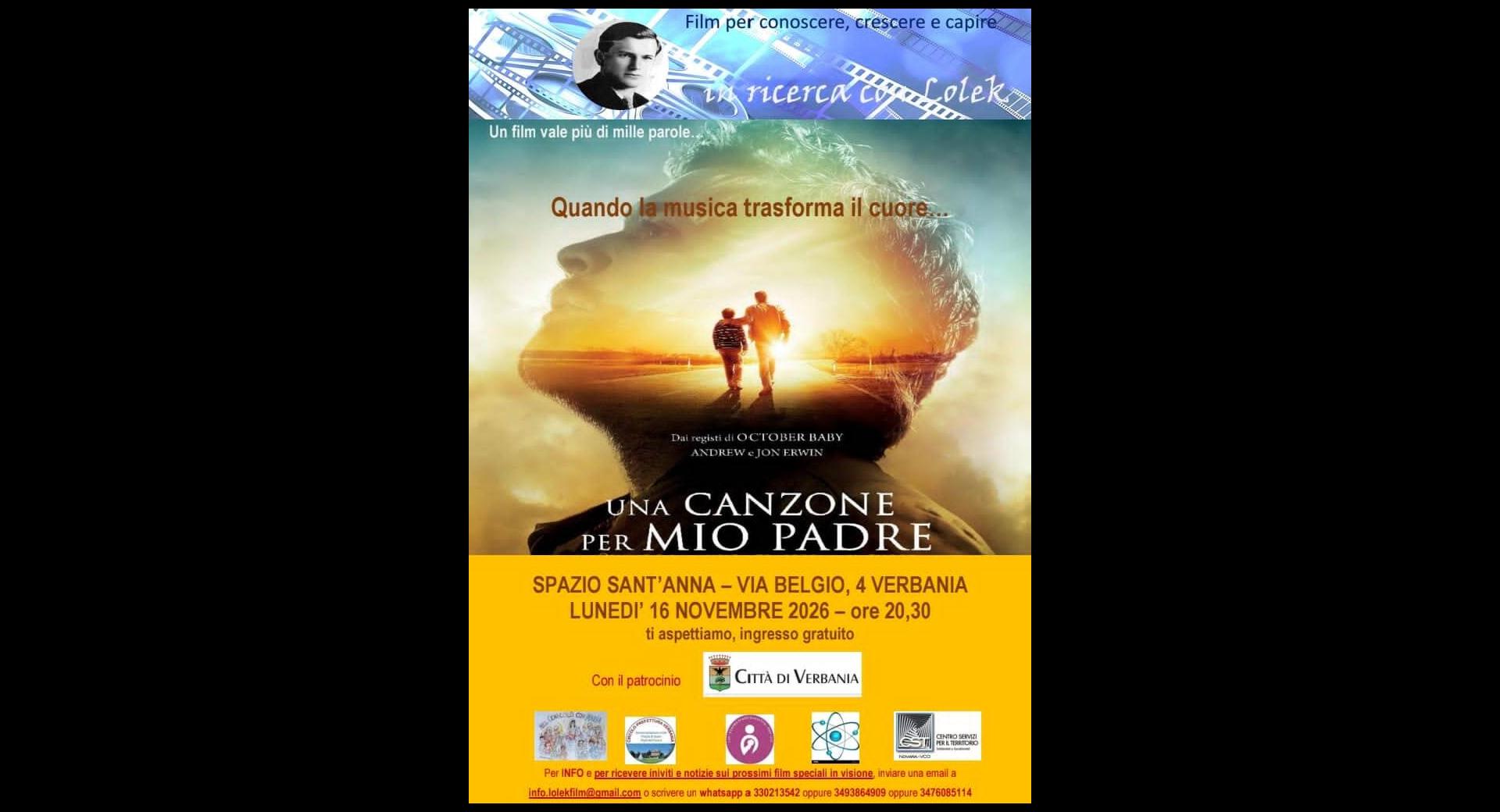 Proiezione del film: Una canzone per mio padre